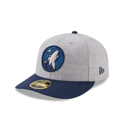Minnesota Timberwolves Gorra | New Era NBA Heather Low Profile 59fifty Fitted Cap Mexico - Grises